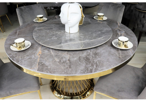 Стол обеденный Мелоди DT-018.1, 130х130х75 см,  серый мрамор
