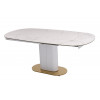 Стол обеденный раскладной Атриум-2 MC3035-140W, 140(30+30)х100х77 см, белая керамика – IST CASA