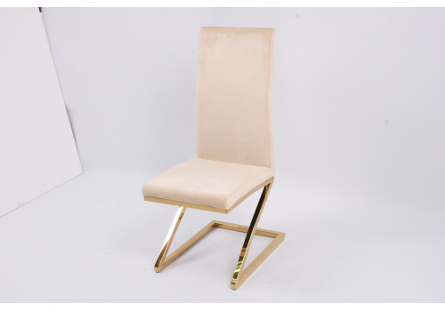 Стул обеденный Палермо MC799-BG-2, 60х46х105 см, бежевый/глянцевое золото