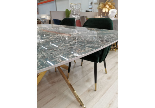 Стол обеденный Элис Рэк DT2850А.1, 160х90х75 см, малахитовый