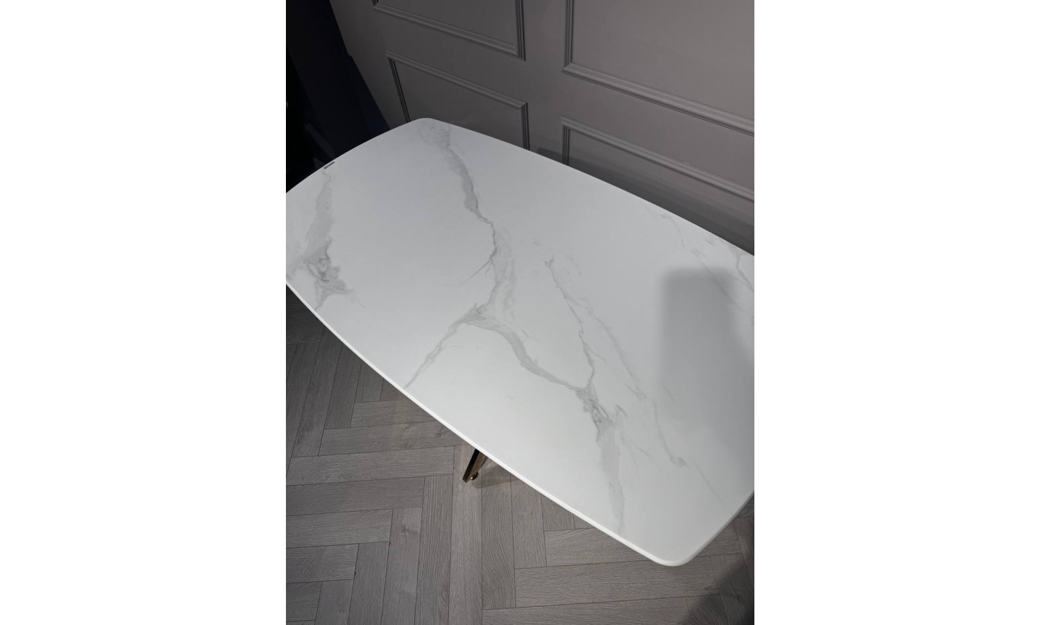 Стол обеденный Элис Рэк BS1803-140WT,140х80х76 см, белый/золото