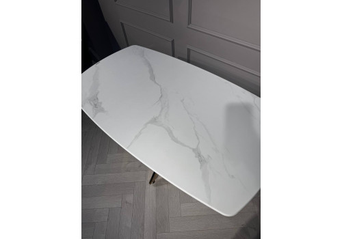 Стол обеденный Элис Рэк BS1803-140WT,140х80х76 см, белый/золото