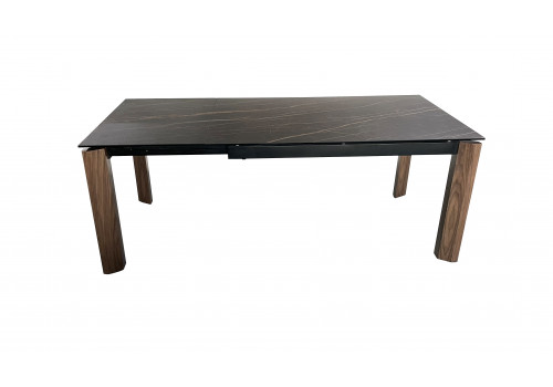 Стол обеденный раскладной Палермо MC-1863DT, 140(200)х90х76 см, черный мрамор