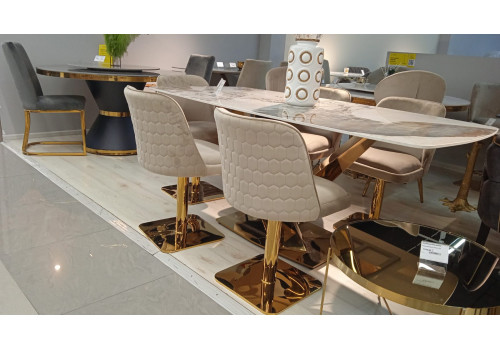 Стул обеденный Лоренсо вращающийся DC-3988, бежевый