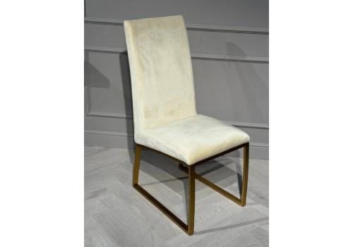 Стул обеденный Милан MC819-BG-1, 63х45х99, бежевый/матовое золото