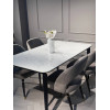 Стол обеденный Блум ART2922-160W, 160х90х75 см, белая керамика/черный