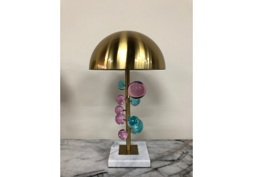 Лампа настольная MOLECULE с разноцветными шарами, 30х51 см, золото