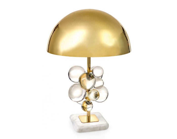 Лампа настольная MOLECULE с прозрачными шарами, 30х51 см, золото