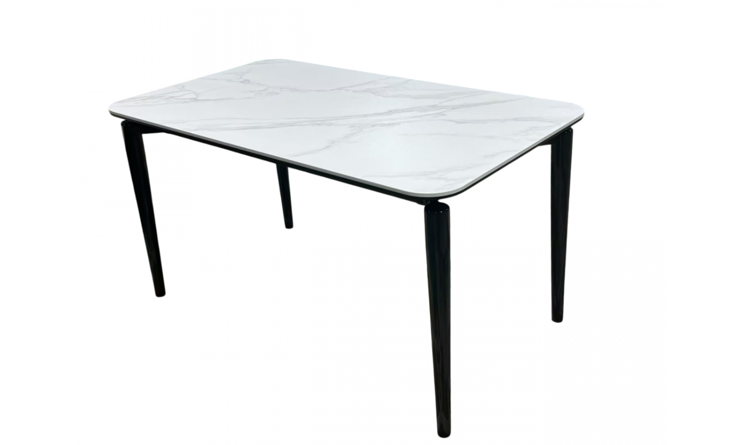 Стол обеденный Блум ART2922-140W, 140х80х75 см, белая керамика/черный