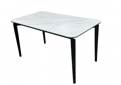 Стол обеденный Блум ART2922-140W, 140х80х75 см, белая керамика/черный