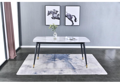 Стол обеденный Рио DT-2849, 160х80х75 см, белый мрамор