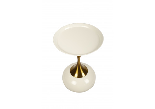 Столик журнальный Монро SX-26, 39x54 см, белый/золото