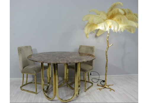 Торшер страусиные перья FEATHER LAMP, Цвет: бежевый