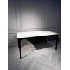Стол обеденный Блум ART2922-160W, 160х90х75 см, белая керамика/черный