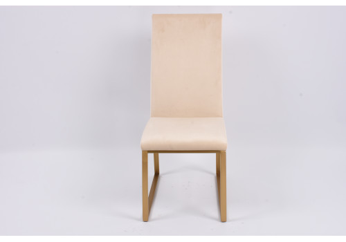 Стул обеденный Милан MC819-BG-1, 63х45х99, бежевый/матовое золото