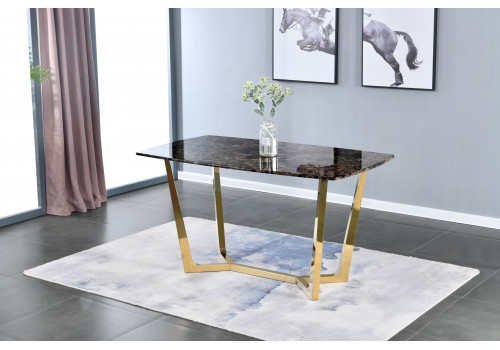 Стол обеденный Ланс DT-2852.1, 140х80х75 см, коричневый мрамор