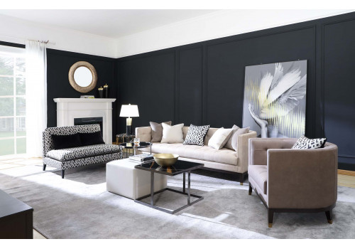 Диван двухместный Пати NH1815, 123х82х71, черно-белый